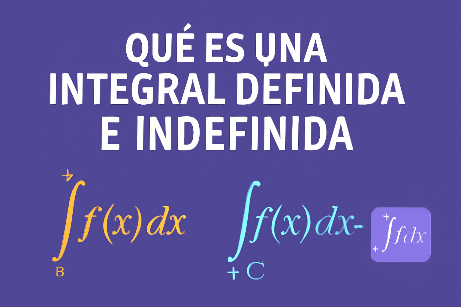 Qué es una Integral Definida e Indefinida